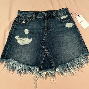 Denim mini skirt. New with tag.